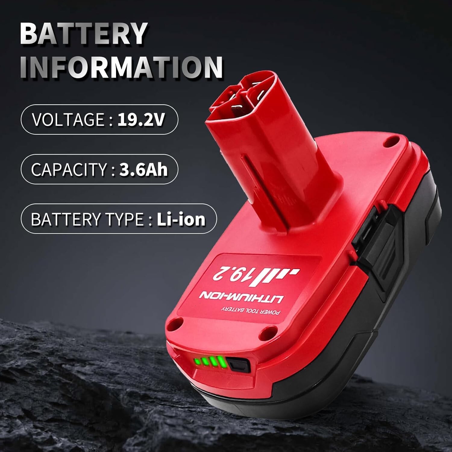 19.2V 3.0AH For Craftsman 19.2V Battery Lithium C3 DieHard XCP / Charger 11375