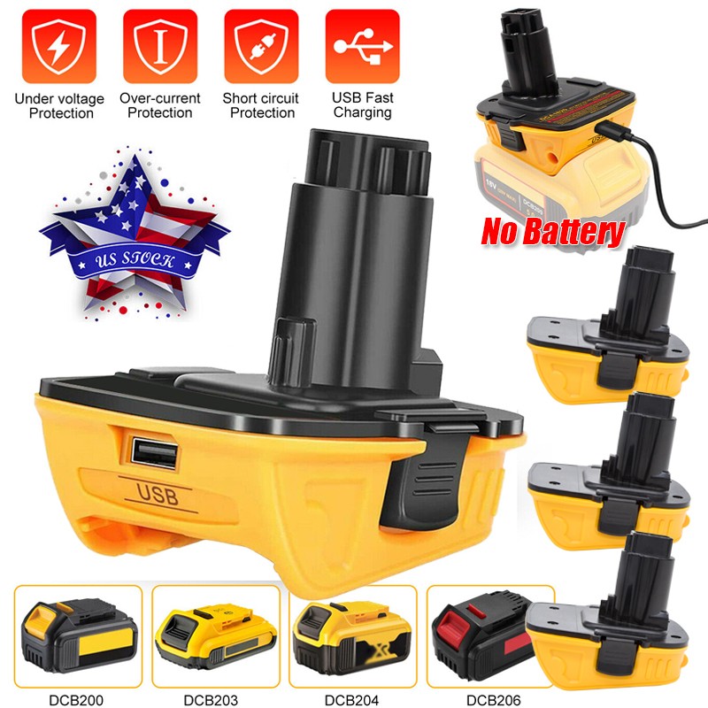 Pack 18V To 20V MAX DCA1820 Adapter Converter For DEWALT 20 Volt Li-ion Battery