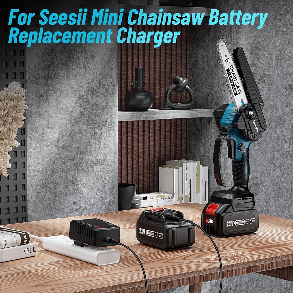 21V Rechargeable Lithium Battery Charger Adapter for Mini Chainsaw Impact Wrench