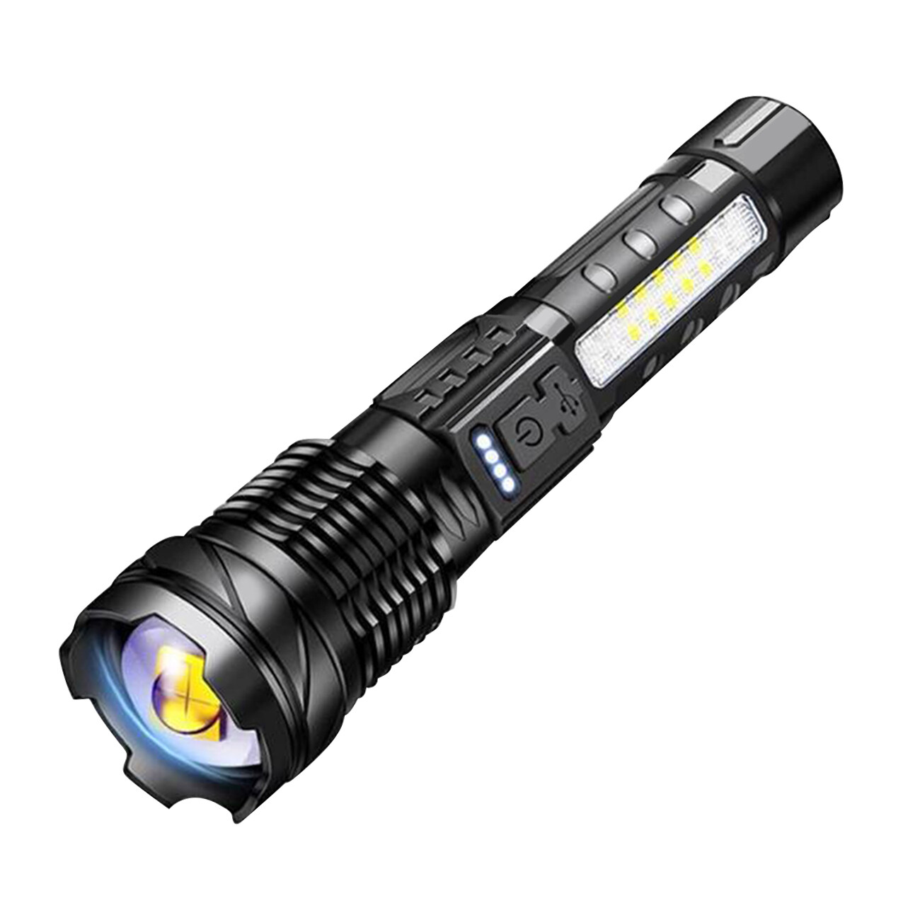 990000000 Lumen Super Bright LED Tactical Flashlight Rechargeable LED Work Light