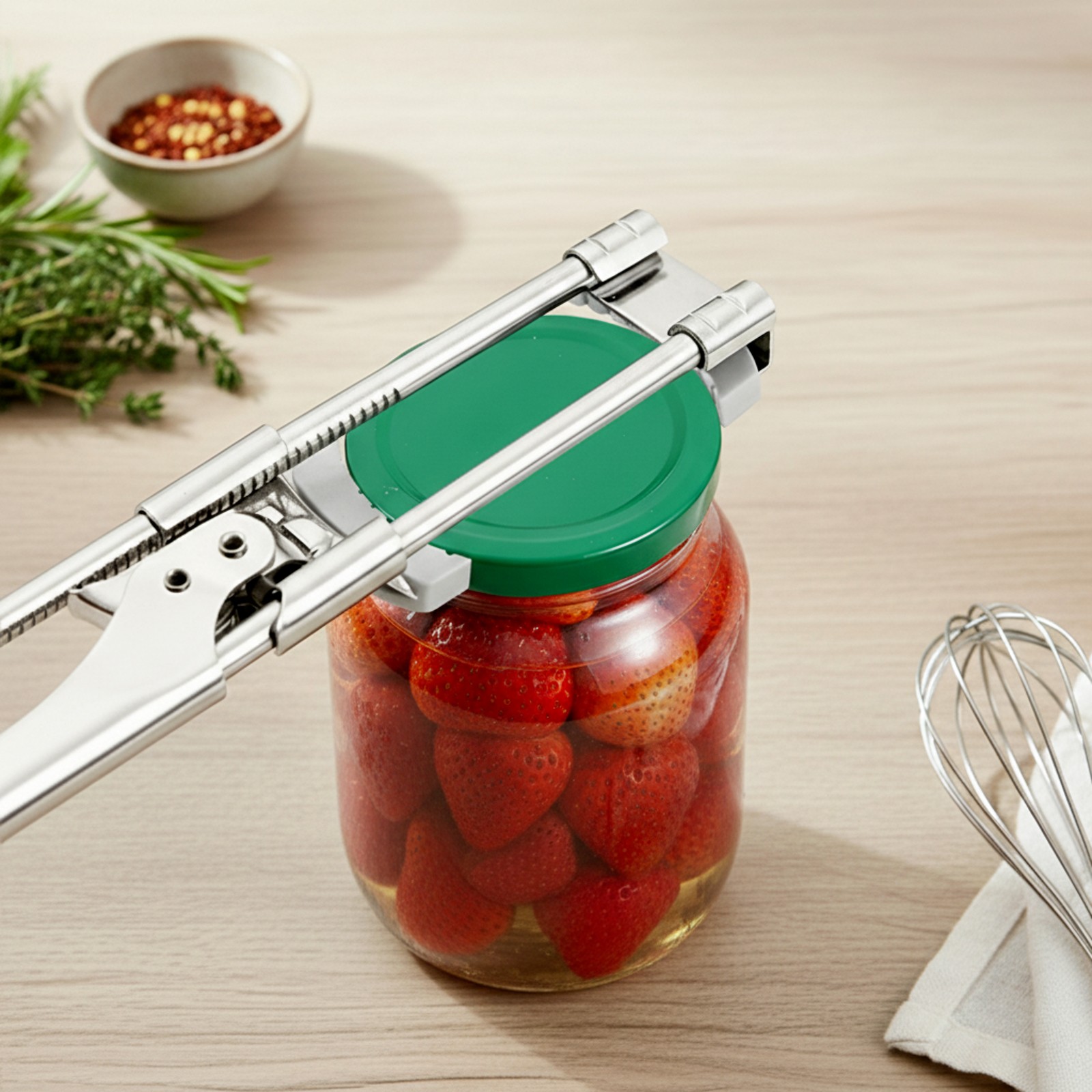 2 Can Openers Set For Weak Hands Adjustable Stainless Steel Jar Non-slip Opener