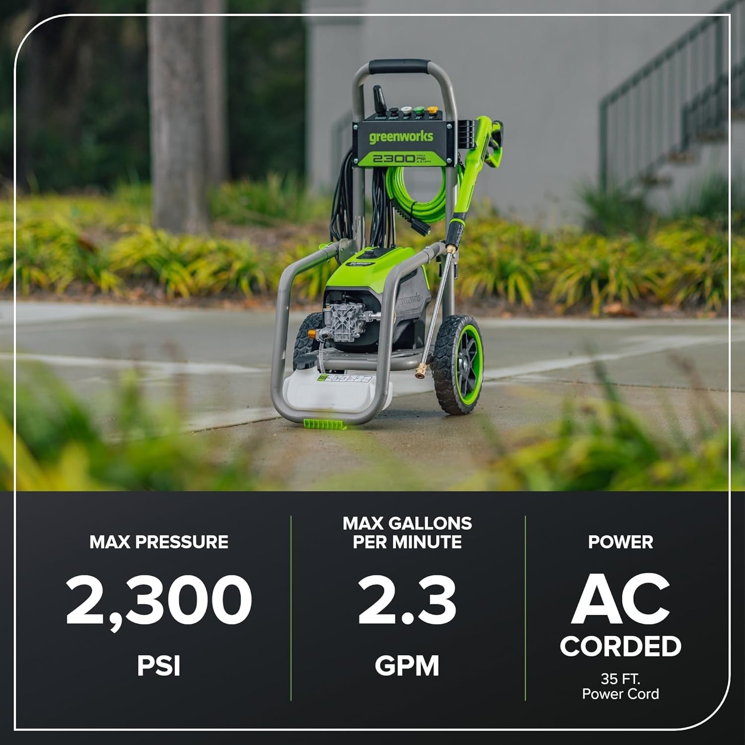 Professional 2300 PSI Pressure Washer with 25ft Hose – Portable & SGS Certified