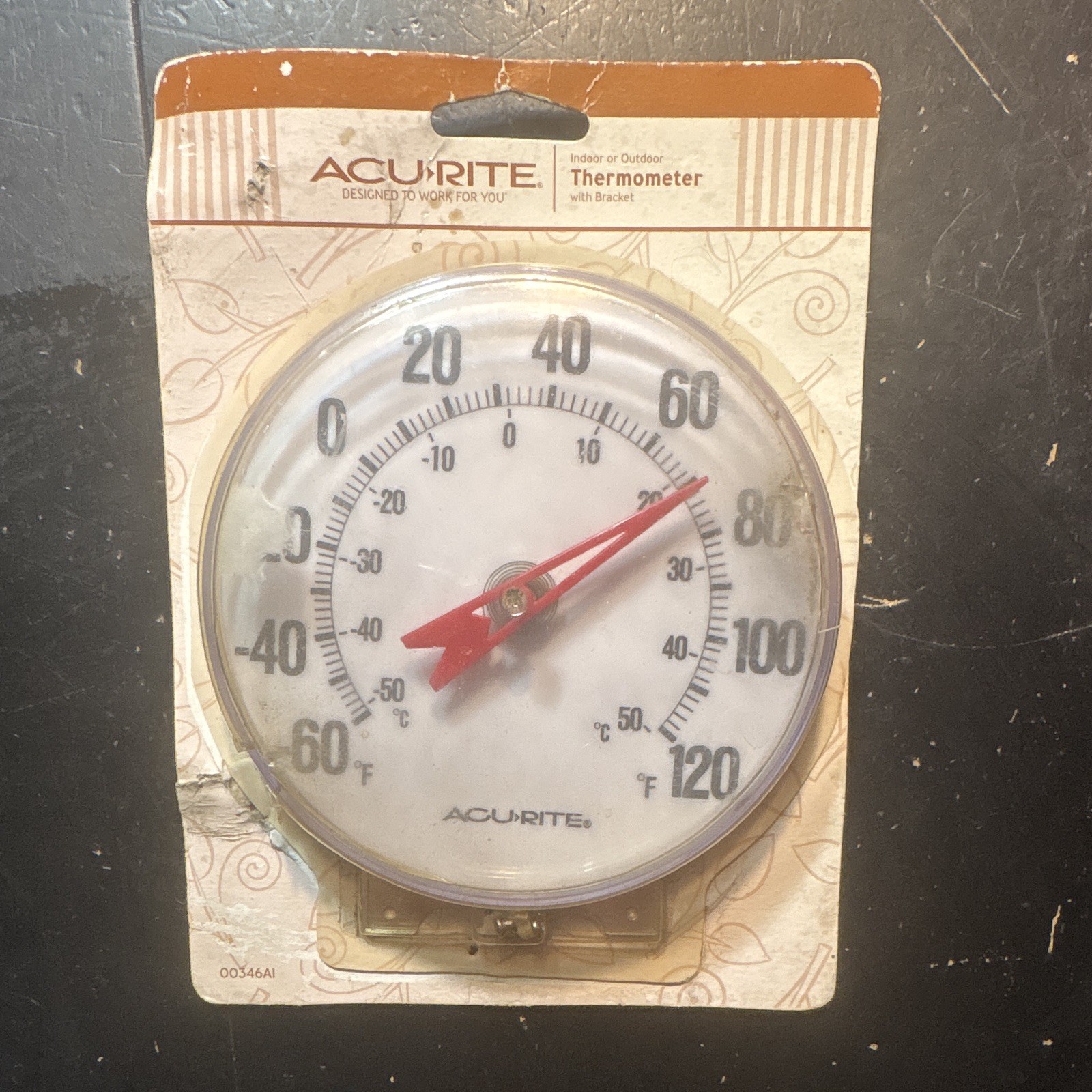 ACURITE 5 Analog Dial Thermometer #00346 Indoor Or Outdoor New