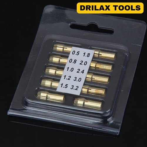 10 Pcs Brass Collet Set Compatible with Dremel 480, 481, 482, 483 3.2mm (1/8 inc