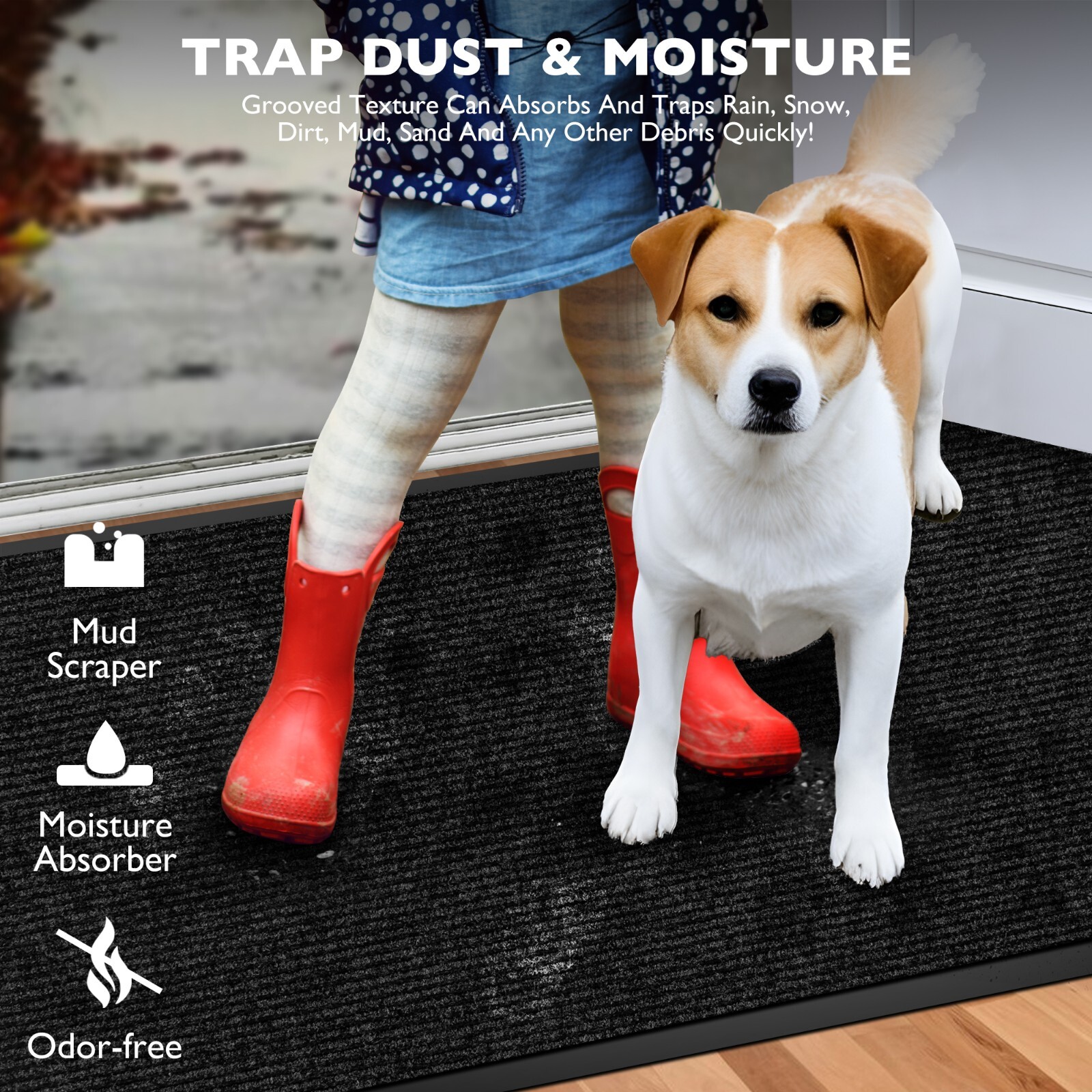 Entrance Mat Front Door Doormat for Indoor Outdoor Heavy Duty Commercial Mats