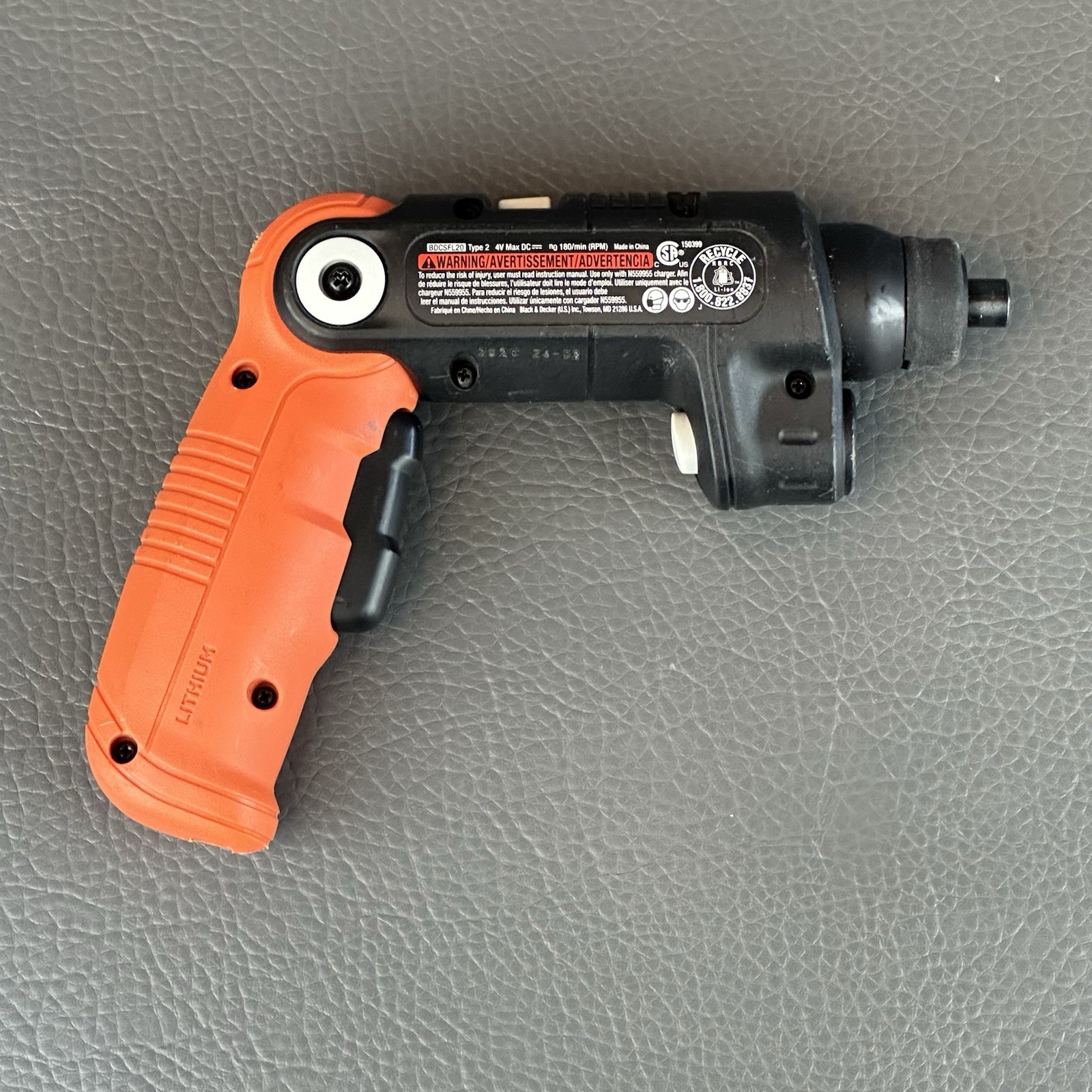 BLACK+DECKER 4V MAX Cordless Screwdriver w/ LED (BDCSFL20C) Charger Not Included
