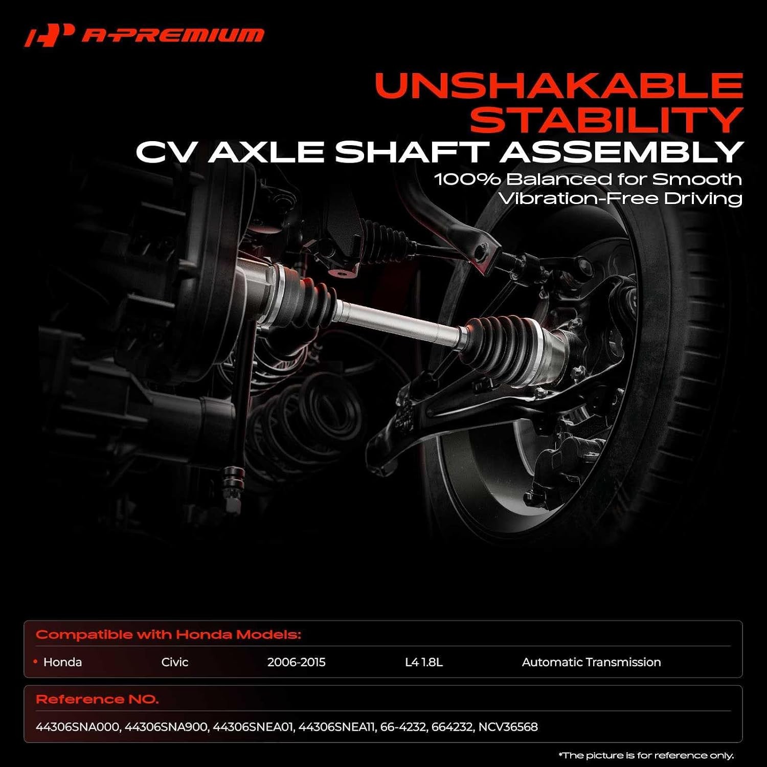 Honda Front Driver Side CV Axle Shaft Assembly Compatible Kit Left Side