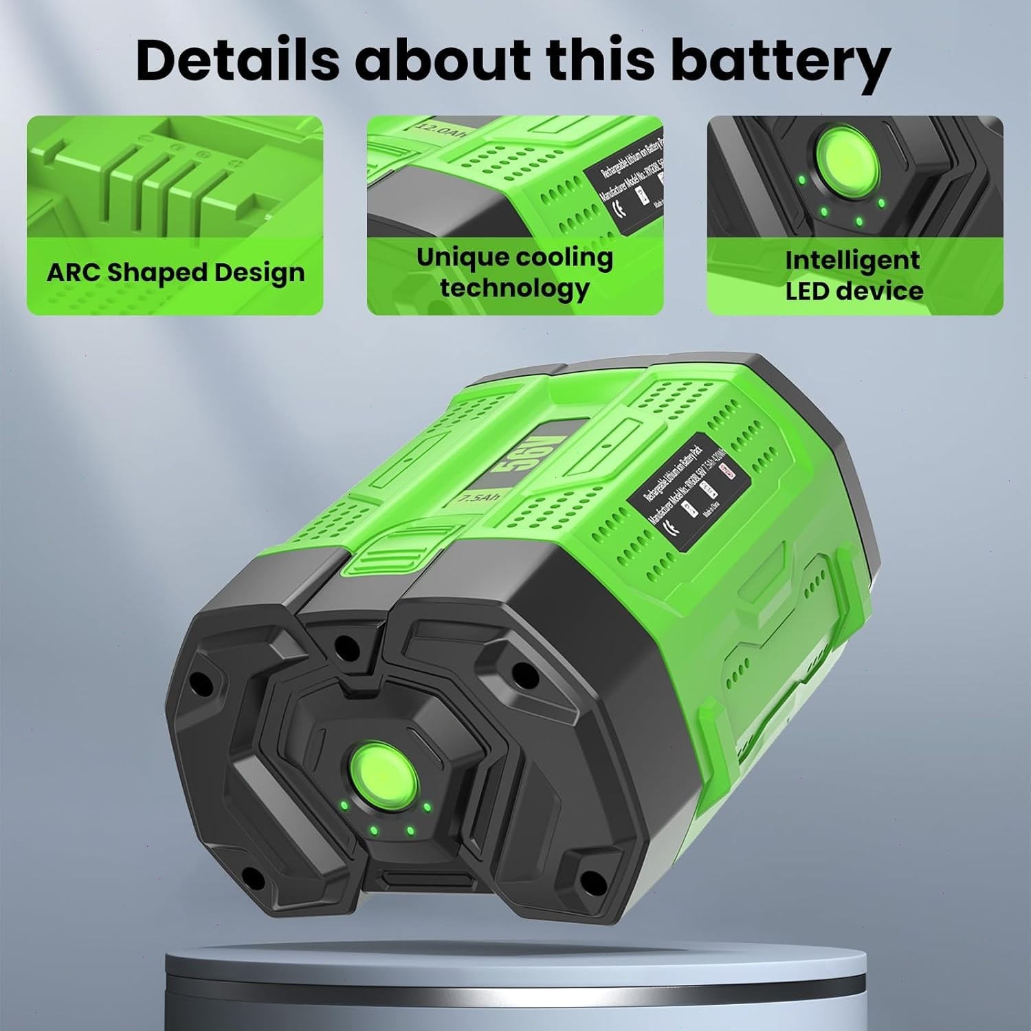 7.5Ah Lithium Battery / Charger For EGO Power+ 56V BA2800 BA2800T BA4200 BA1400