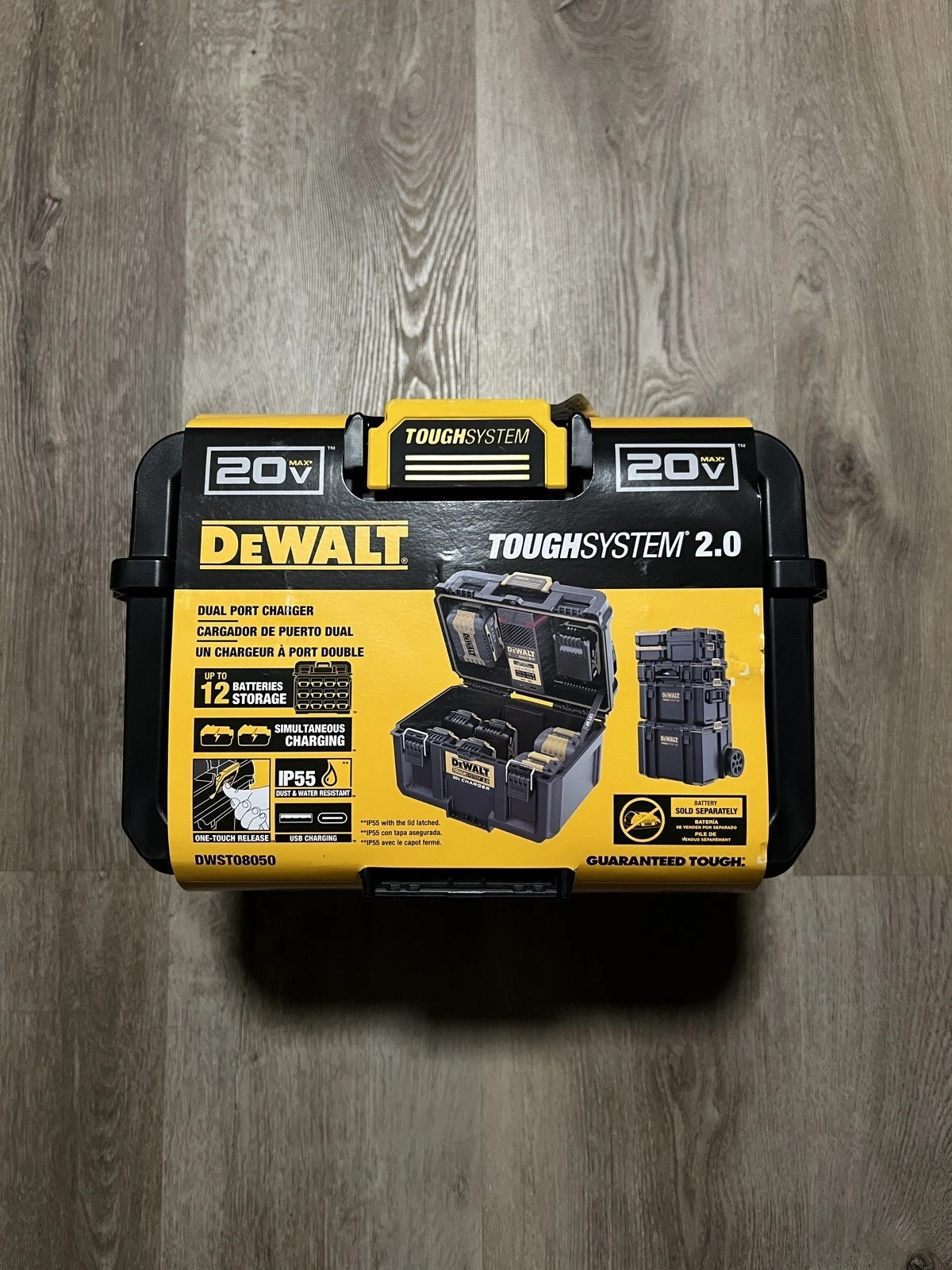 *Brand New* DEWALT Toughsystem 2.0 20V Dual Port Charger Box – DWST08050