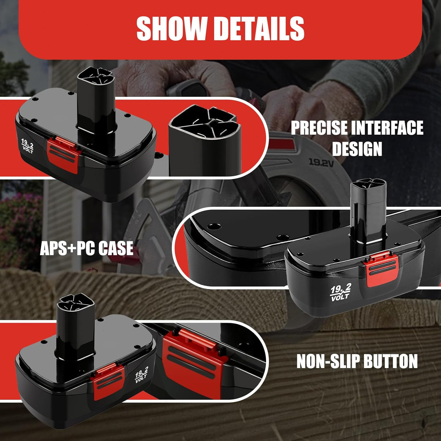 1~2Pack 19.2V For Craftsman 11375 Ni-MH New Battery C3 130279005 11376 130279003