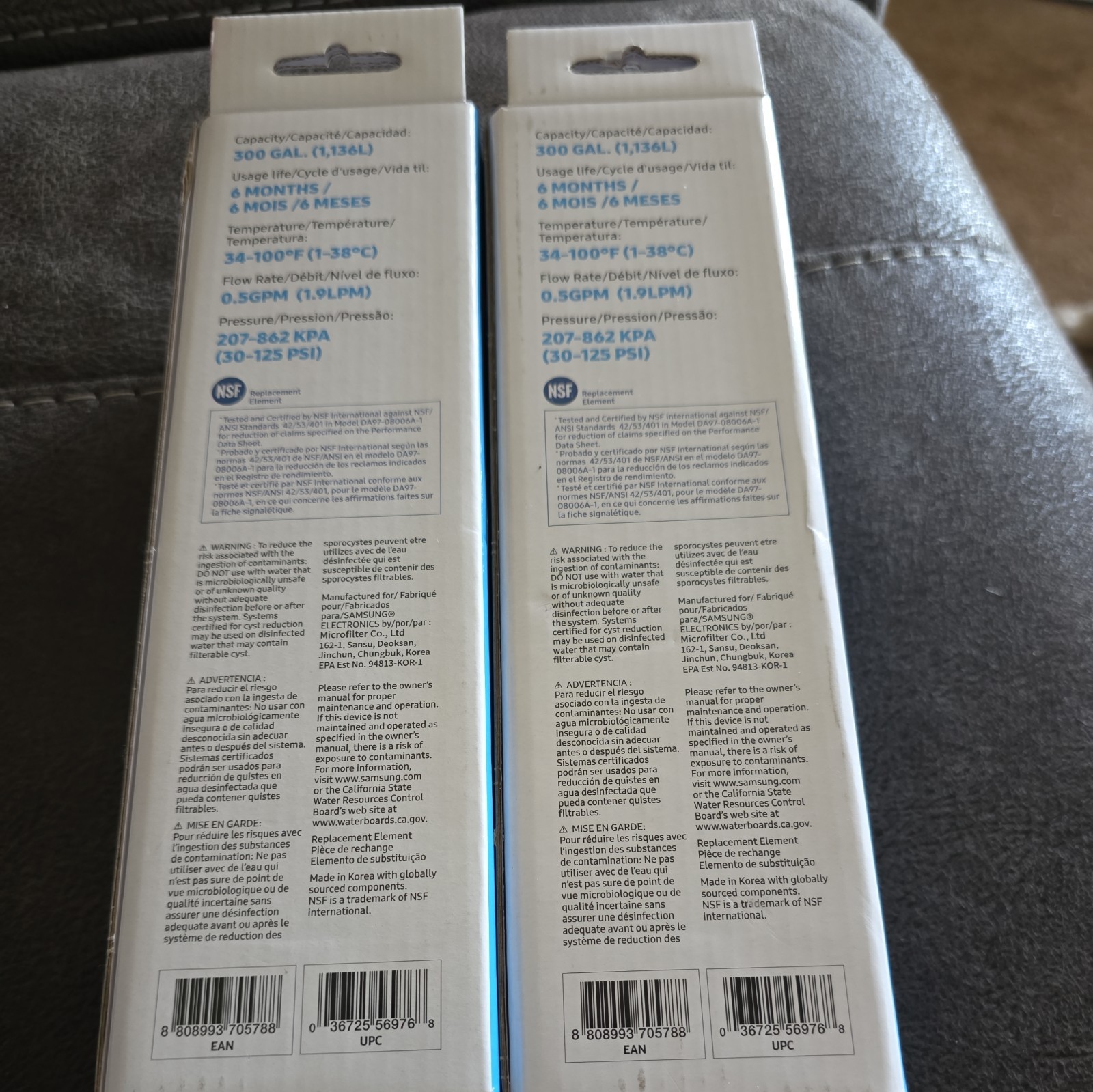 2 Pack Samsung DA29-00020B HAF-CIN/EXP Refrigerator Water Filters Genuine