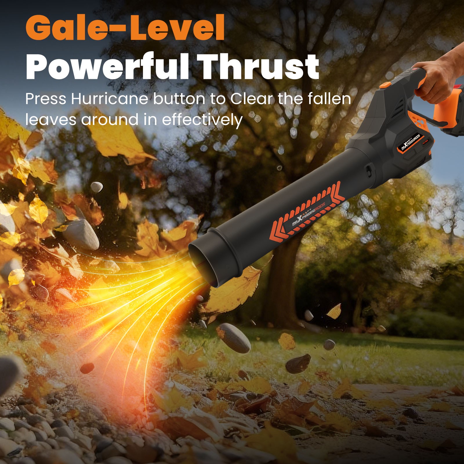 Cordless Leaf Blower 160 MPH 580 CFM 2x21V Brushless Storm Mode 3 Speed