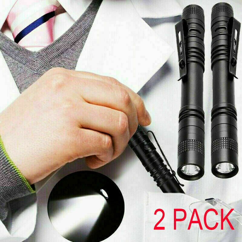 2x Tactical Flashlight Small LED Torch Light Mini Super Bright Penlight