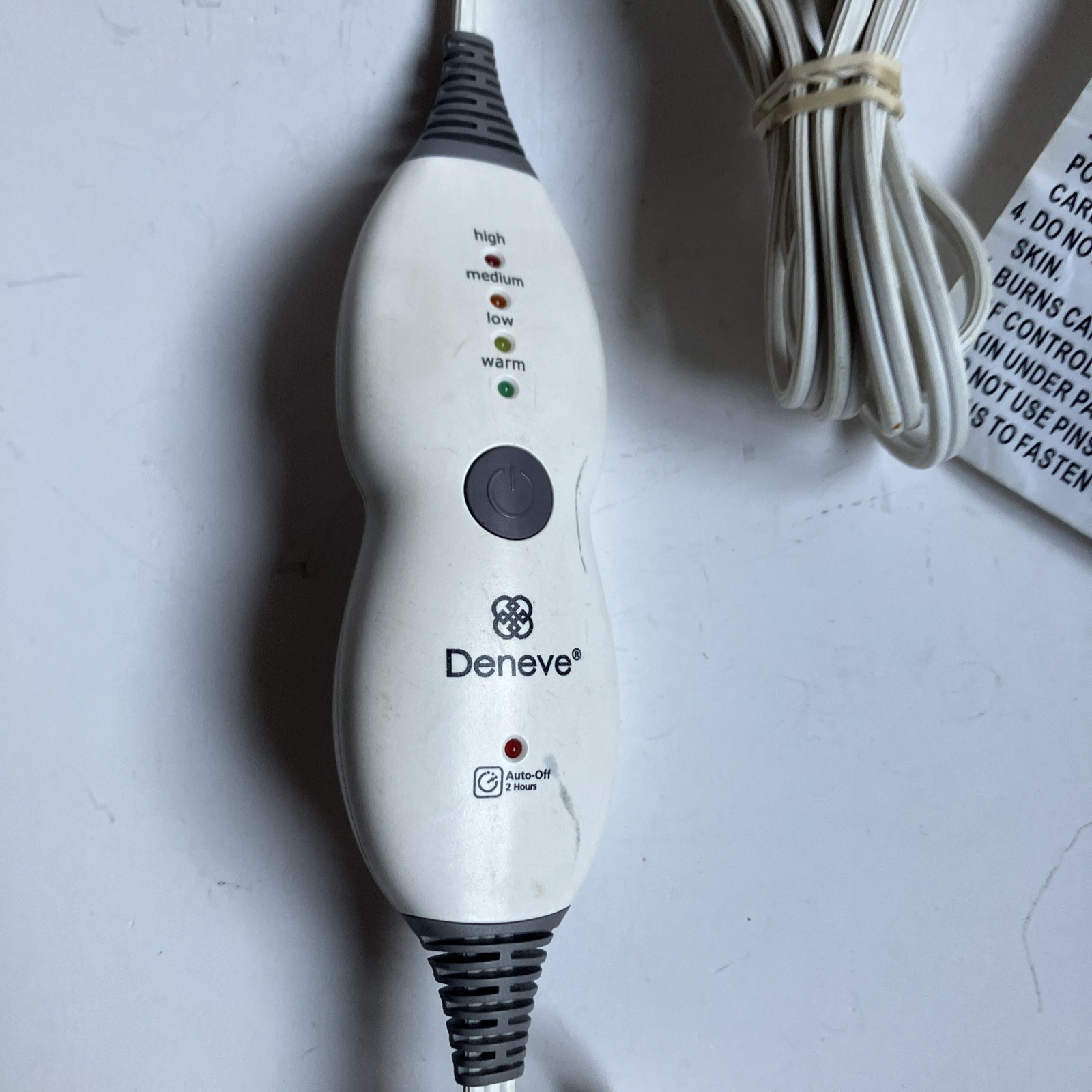 Deneve / Pure Enrichment CM01 PM01 Electric Heat Pad Controller Control 4 Prong