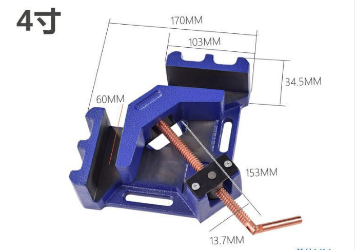 2.5 in Open Jaw 90 Degree Welder Welding Molding Angle Corner Clamp Bench Vise