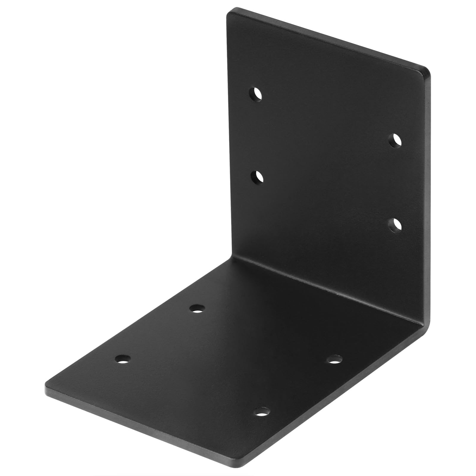 4 PCS 6″ Black Heavy Duty L Angle Bracket, Corner Brace for Timber Frame