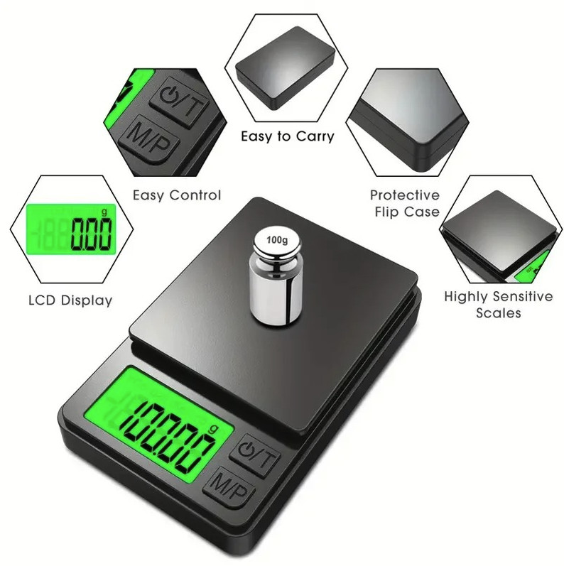 1pc Digital Pocket Scale 1000g 0.1g Mini Gram Jewelry Food Scale – NEW