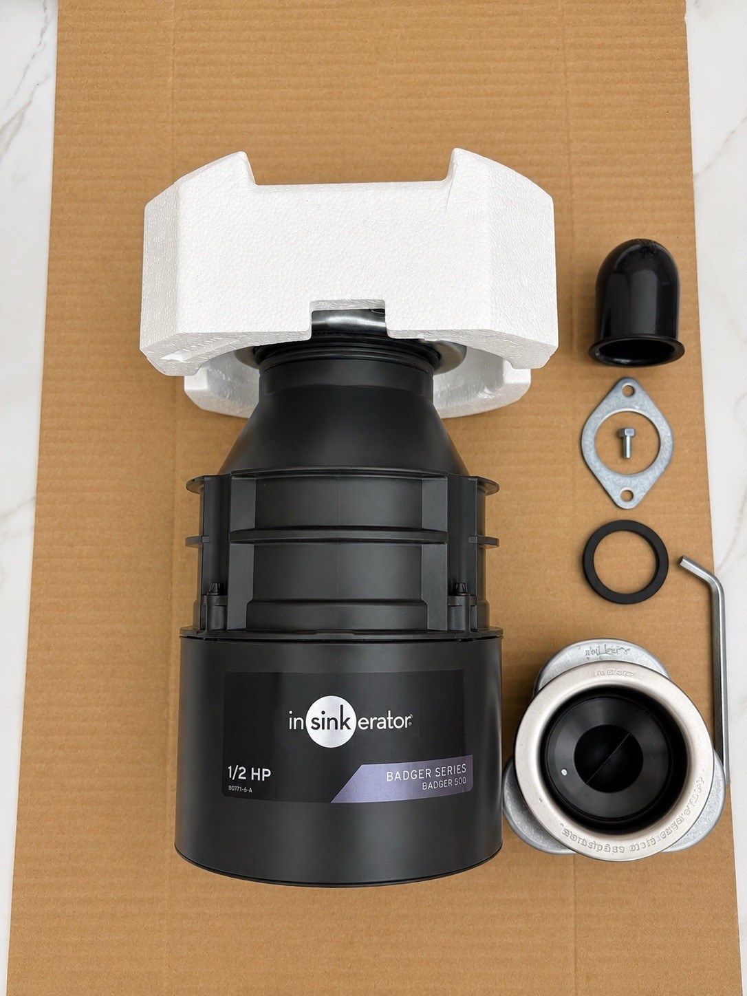 InSinkErator Badger 500 1/2 HP Continuous Feed Garbage Disposal w/ Mounting Ring