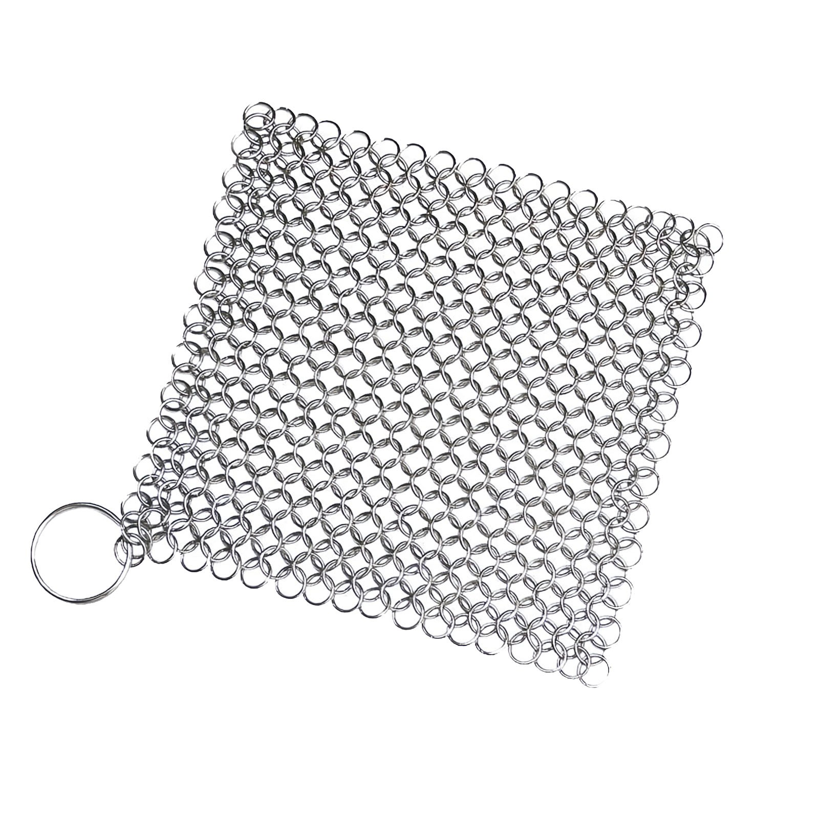 Reusable 7×7 Inch Stainless Steel Chainmail Scrubber Easy to Clean 100% New