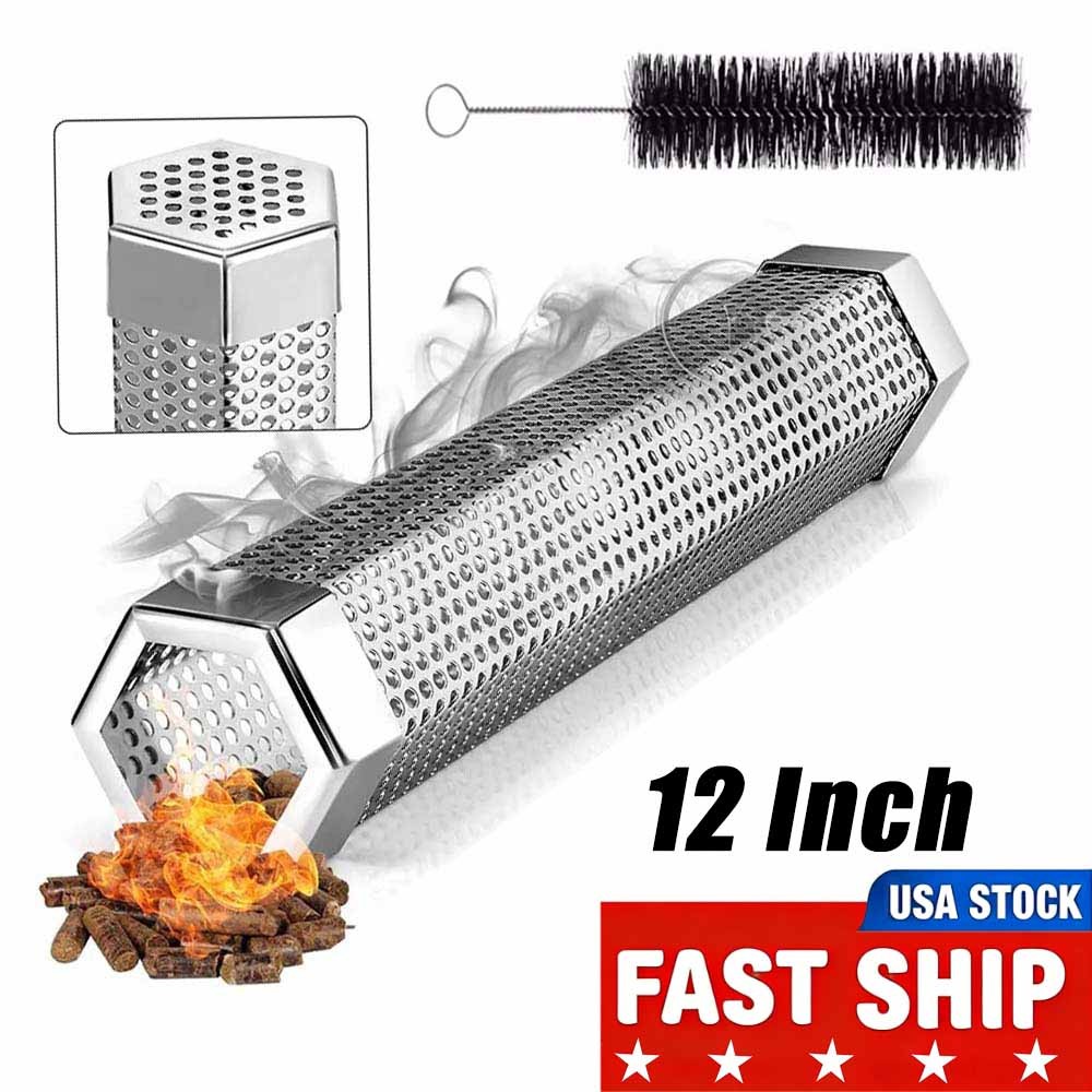 12 Inch 304 Stainless Steel BBQ Wood Pellet Smoker Tube for Cold Hot Smoking