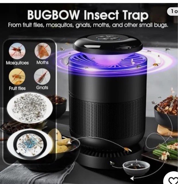 BUGBOW Indoor Fly Trap Mosquito Gnat Fruit Fly Insect Catcher Remote Control