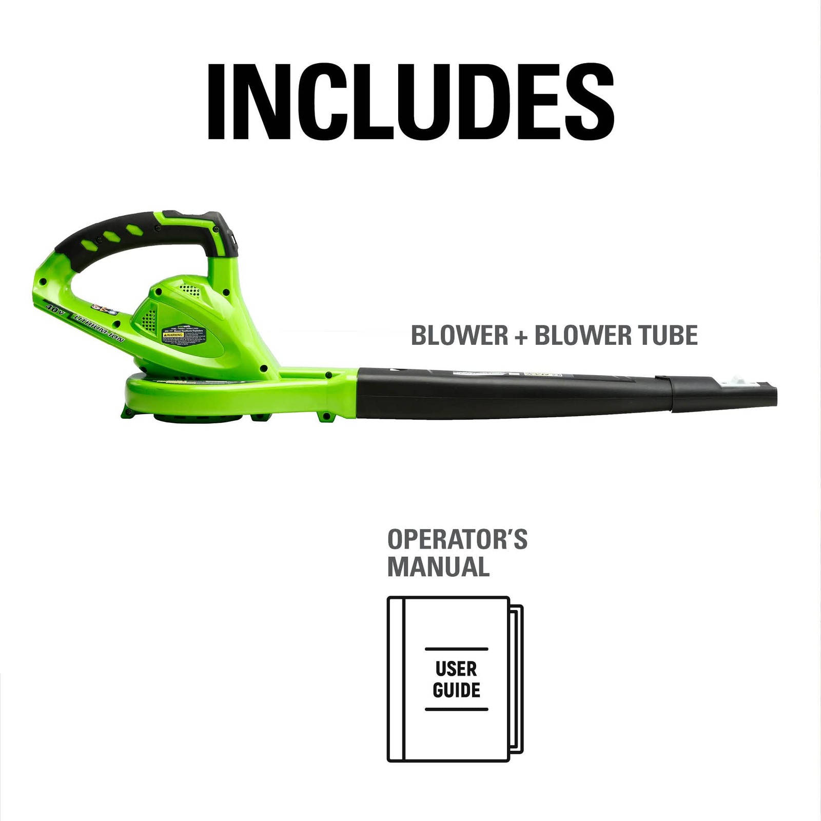 Greenworks 40V 150 MPH Variable Speed Leaf Cordless Blower Tool Only-no battery