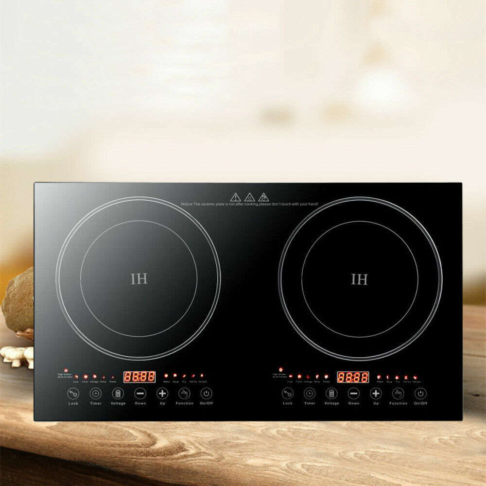 2400W Portable Induction Cooktop Countertop Dual Cooker Burner Stove Hot Plate