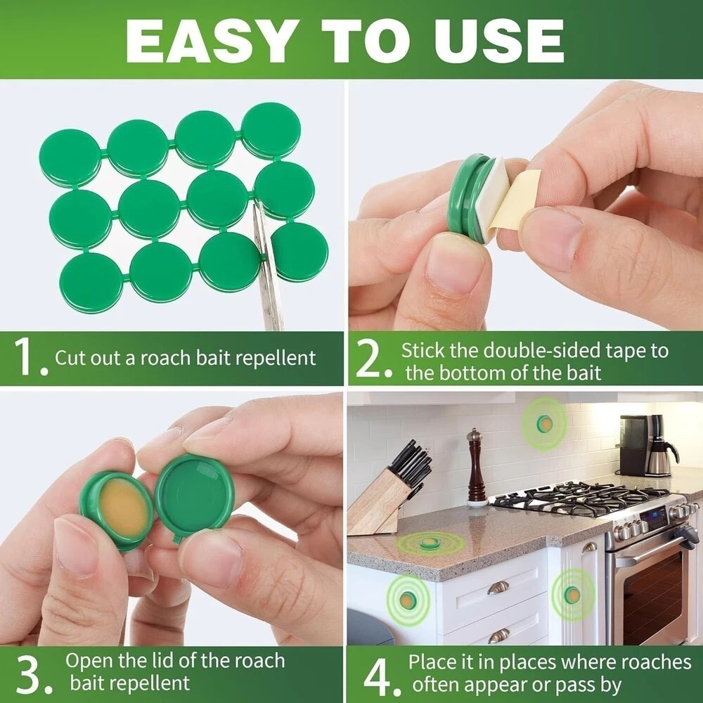 Roach Killer Cockroach Traps for Indoor & Outdoor Infestation Control pack of 24