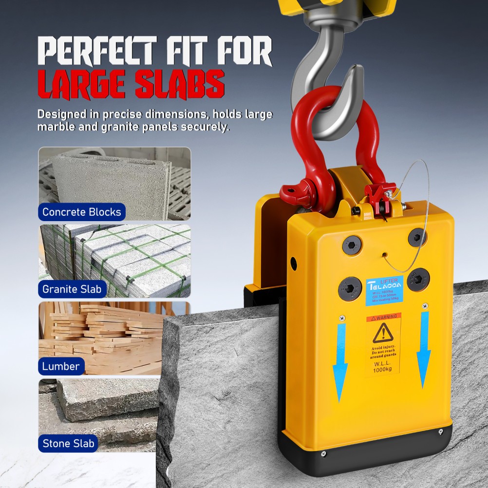 Stone Lifting C lamp 1000kg Stone Mitre Clamp Granite Slab Lifting Clamp 10-50mm