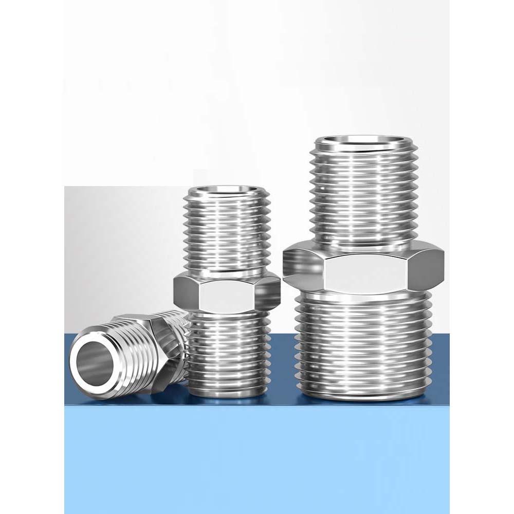 BSP NPT Male to Male Stainless Steel A2 Reducing Adaptors Hexagon Equal Nipples