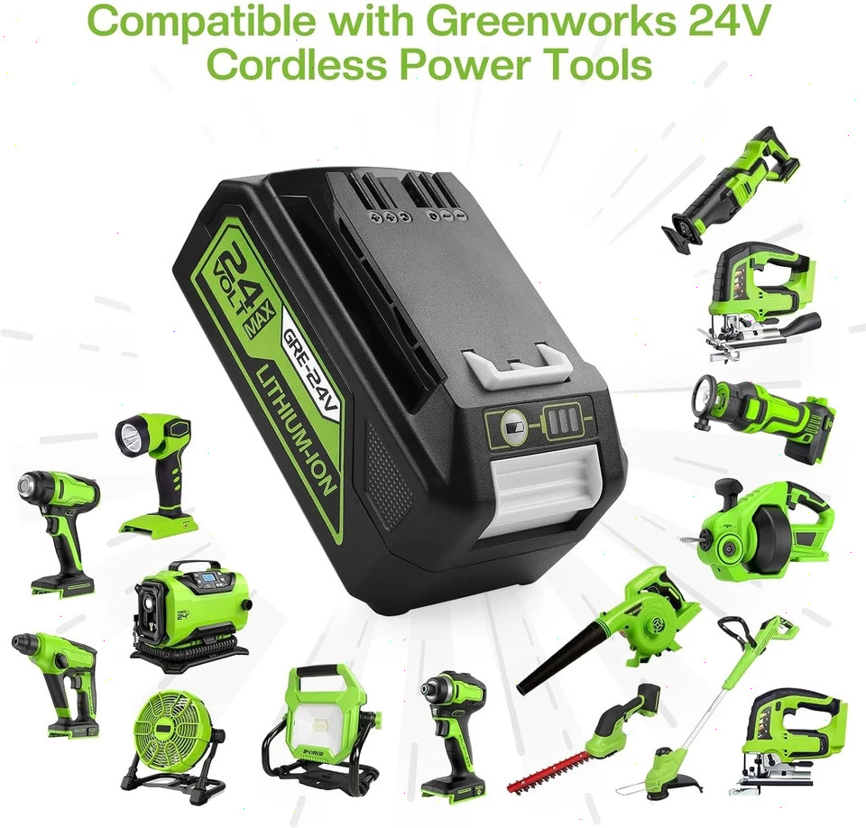 24V 12.0Ah Batteries Replacement for Greenworks 24V Battery Model 29842 29852