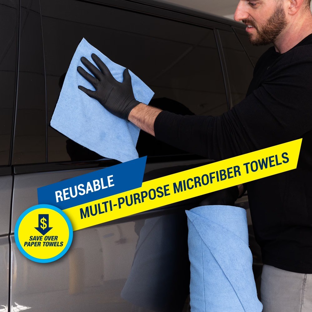 Tear N Clean Reusable Easy-Tear Microfiber Towels, 12in. x 12in., 100 Pack