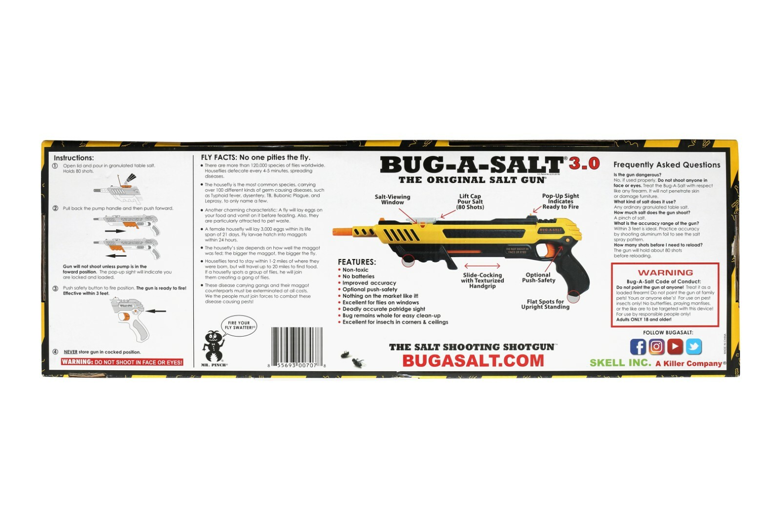 Damaged Box BUG-A-SALT YELLOW 3.0 Insect Eradication Salt Gun