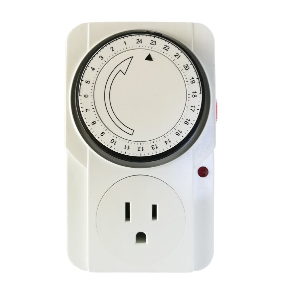 120v Analog Timer Single Outlet 24 Hour Grounded Lamp Grow light Quality UL