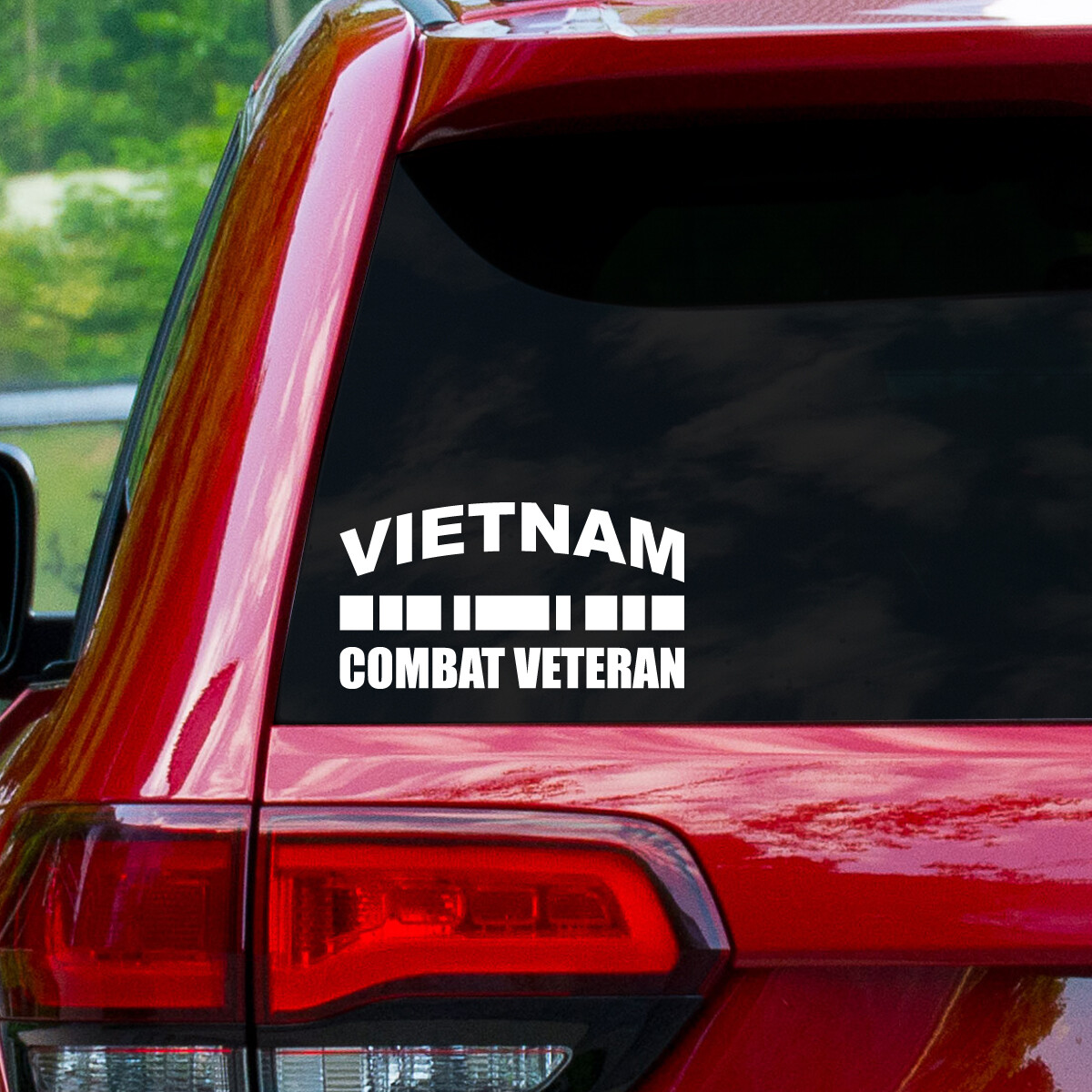 Vietnam Combat Veteran Decal 5″ Wide Window Sticker – 28 Different Colors!