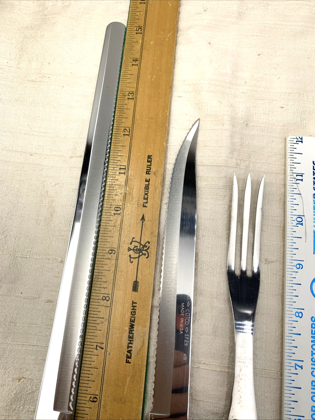 CUTCO 5 Pc Swirl Carving Knife Set w/ Wall Mount Tray 1724 1726 1729 1727 1725