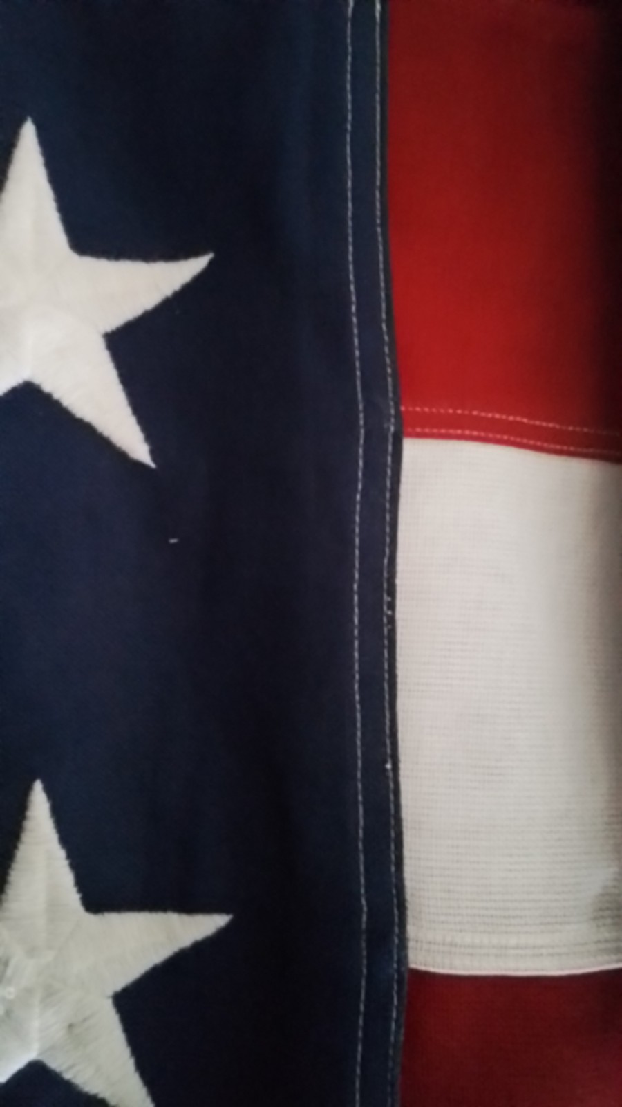 American Flag 5×9.5ft 100% Cotton, Embroidered Stars,Brass Grommets,USA Made New