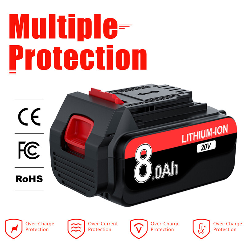 2PCS 8.0Ah 20Volt LB2X4020 Battery FOR Black&Decker 20V MAX Lithium LBXR20 LBX20