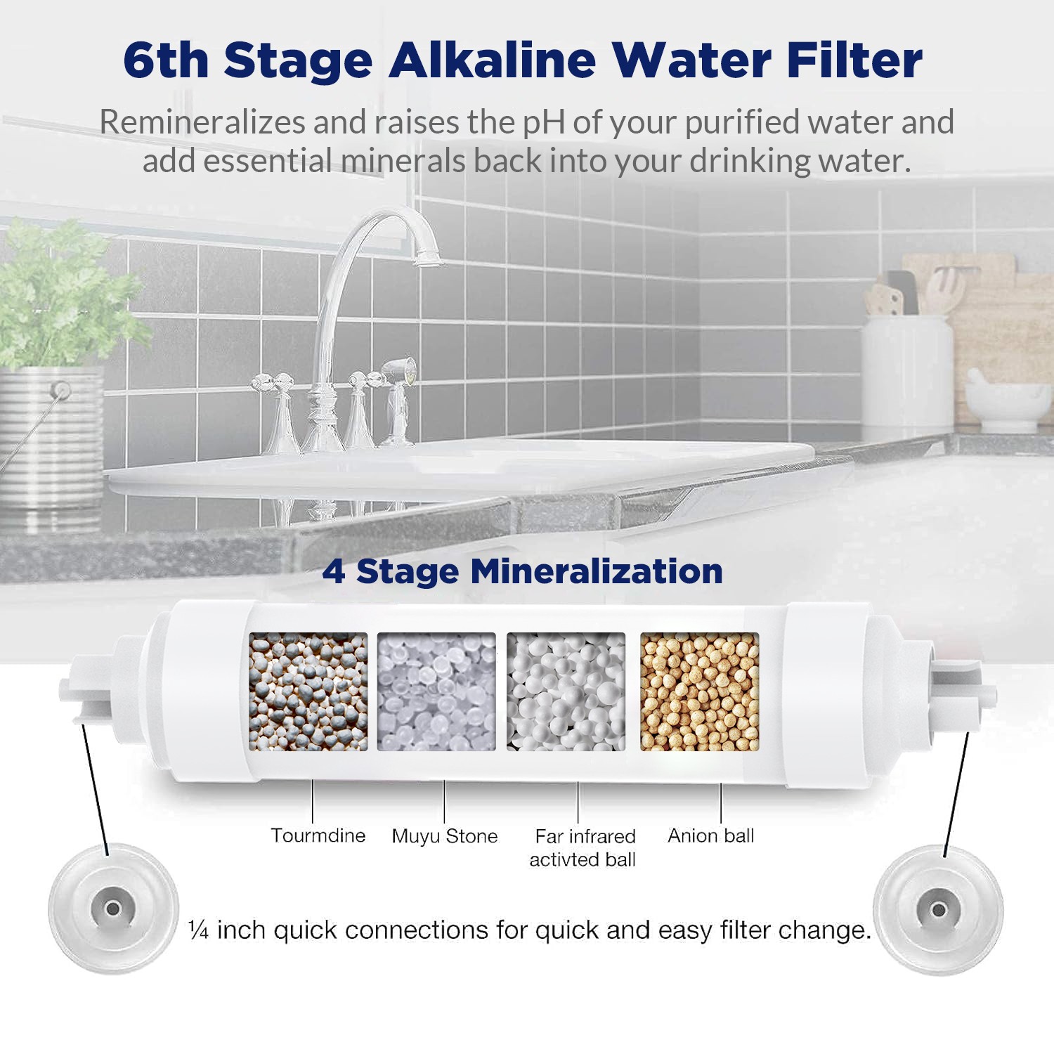 3/4/5/6 Stage 50/75/100/150G Reverse Osmosis System Water Filter Replacement Set