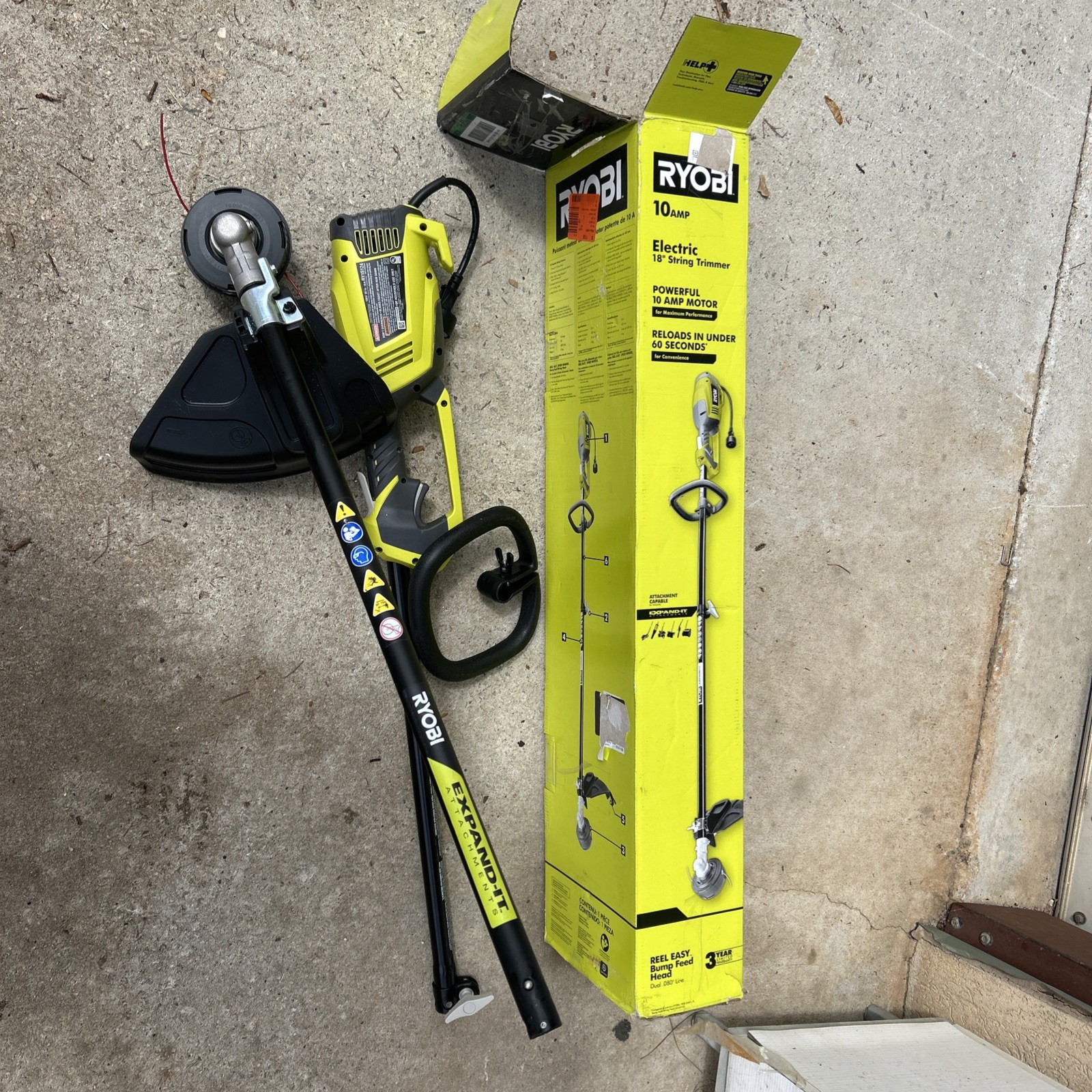 Ryobi Electric String Trimmer Weed Wacker Eater 18 in Bump Feeding Durable