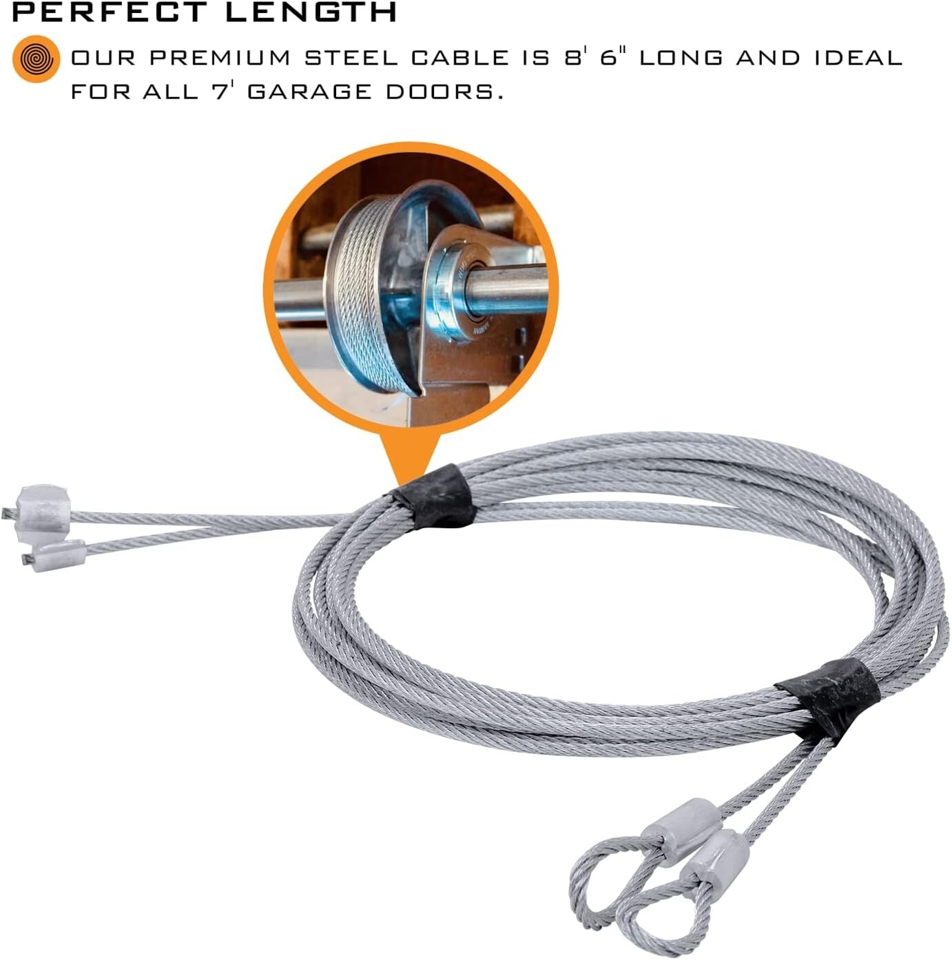 Double Garage Door Hardware Kit Roller/Hinge/Wire Rope For 16’x7′ and 18’x7′