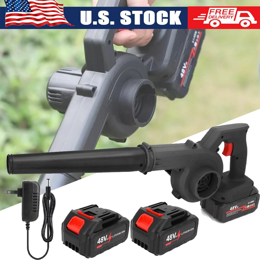 New Cordless Leaf Blower Vacuum Handheld Electric Leaf Blower With 2 Battery USA