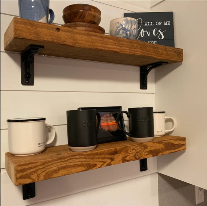 5″x7″ Metal Shelf Brackets: Hand Forged Iron Black Rustic Metal Kitchen Corbel
