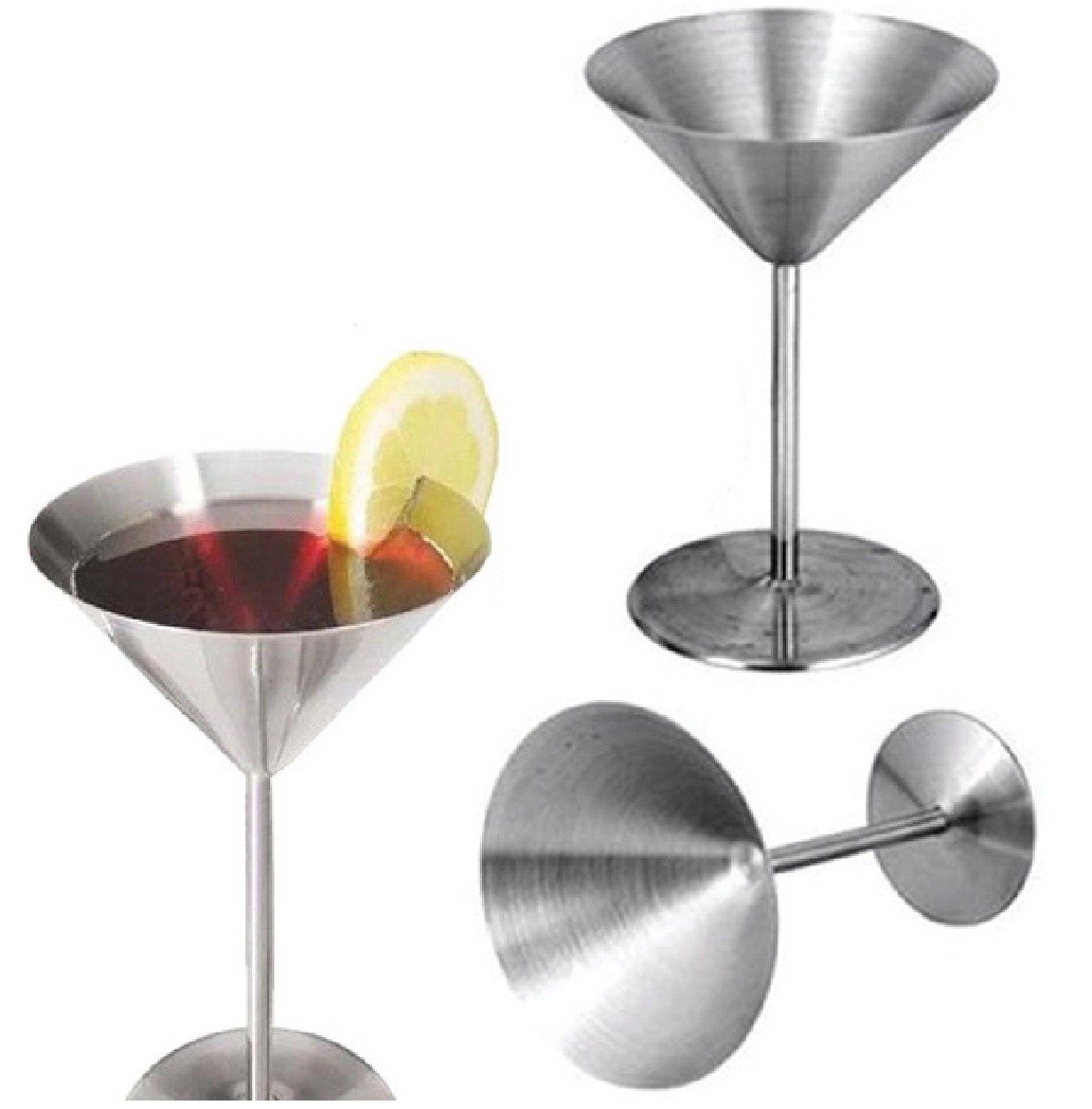 Stainless Steel Martini Glass 8oz (240ml) – NEW! Buy 1 Or Multiple At Discount