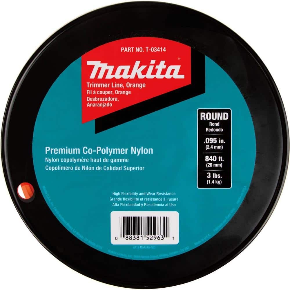 Makita 840 ft. 3 lbs. 0.095 in. Round Trimmer Line in Orange