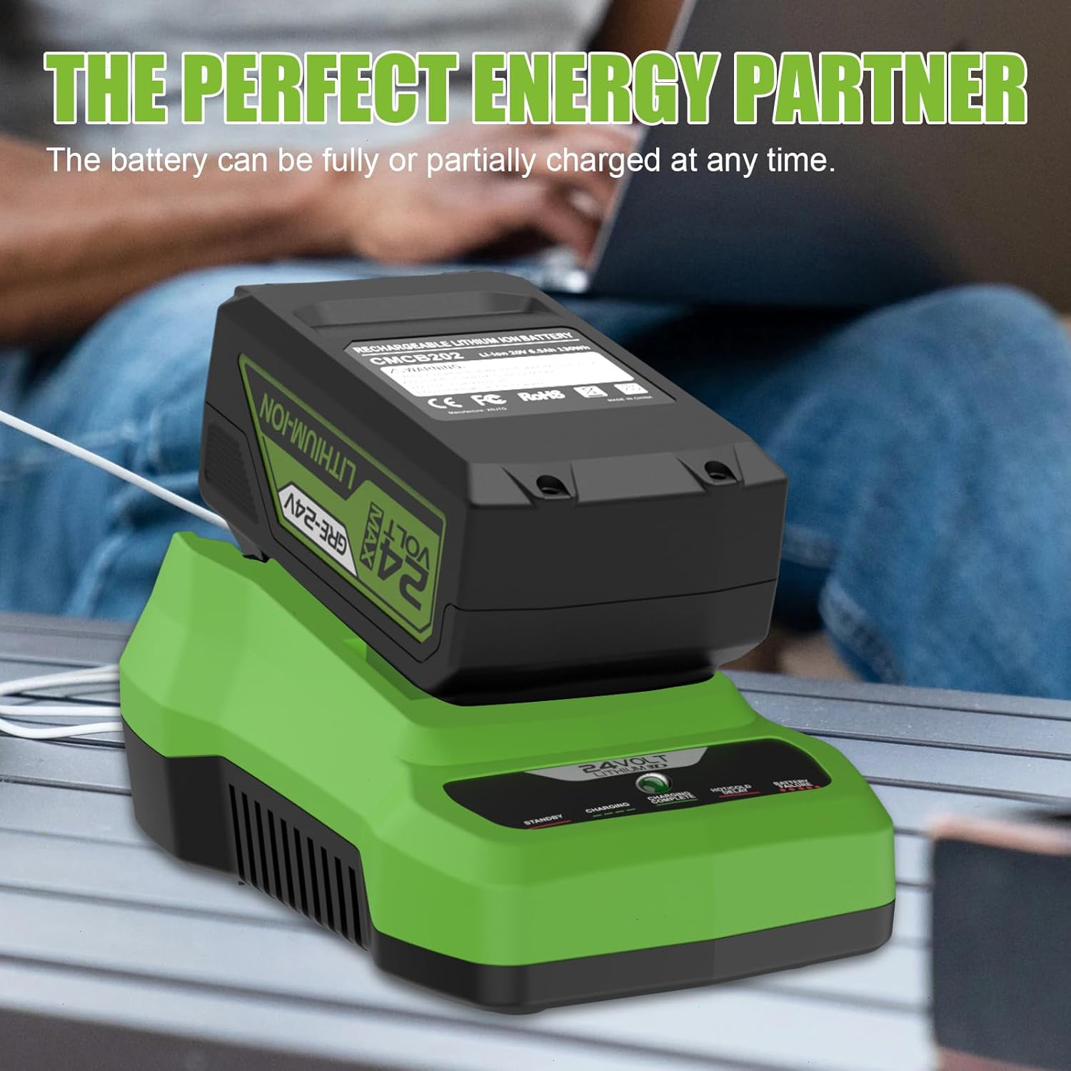 24V 12.0Ah Batteries Replacement for Greenworks 24V Battery Model 29842 29852