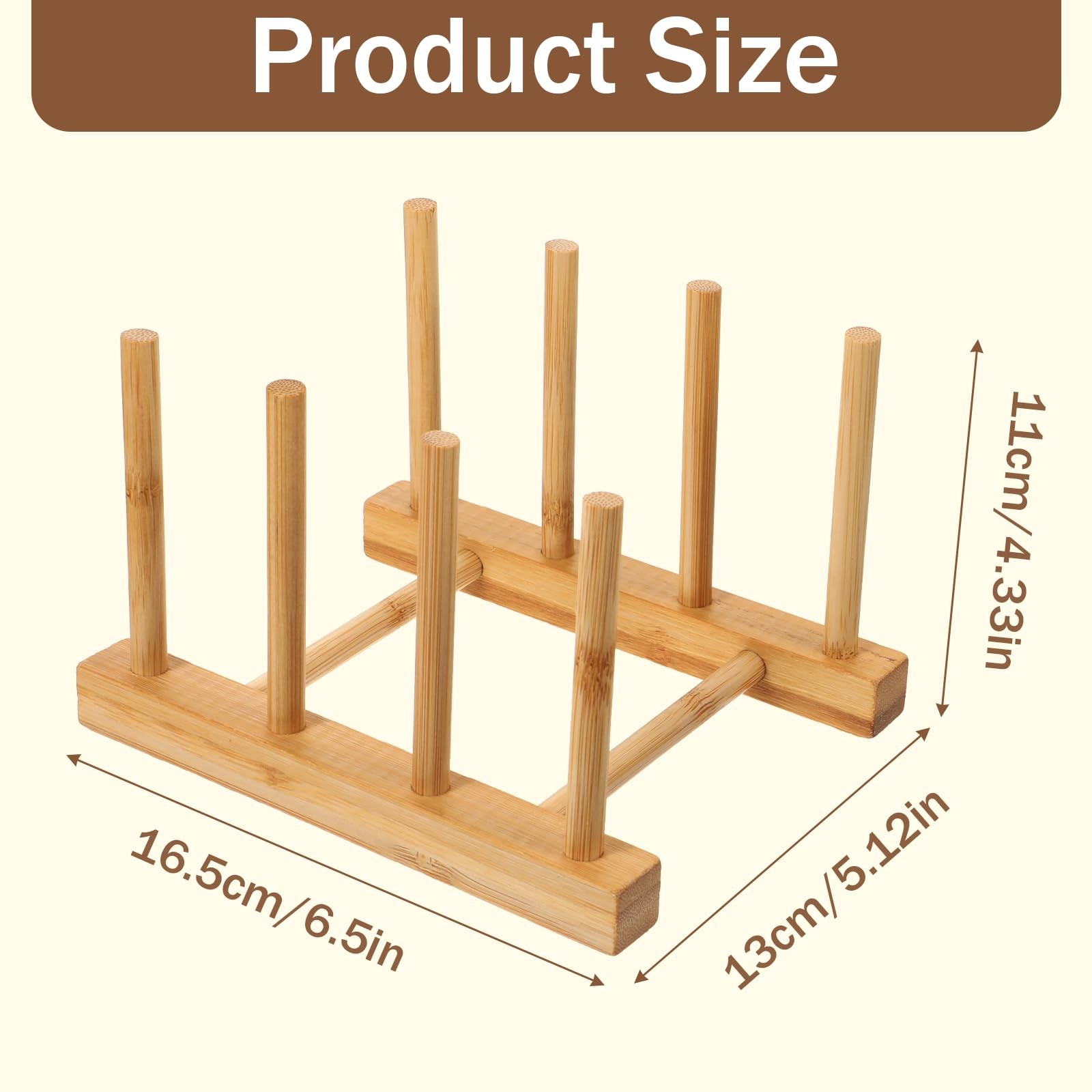 Cutting Board Holder, Bamboo Dish Rack, Vertical Drainer Kitchen Organizer fo…