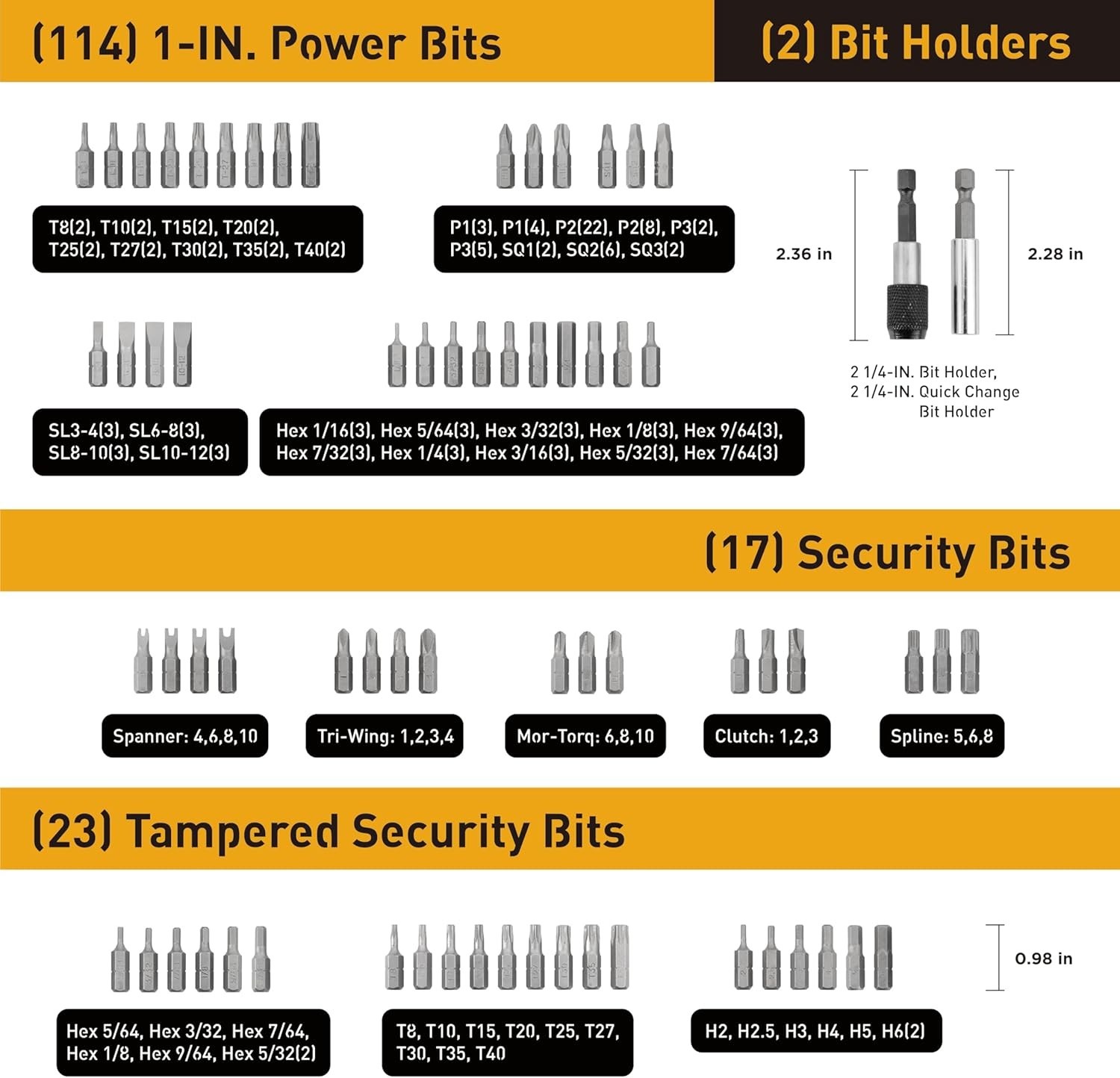 Jackson Palmer 236 Piece Ultimate Screwdriver Bit Set, High Grade Carbon Steel,