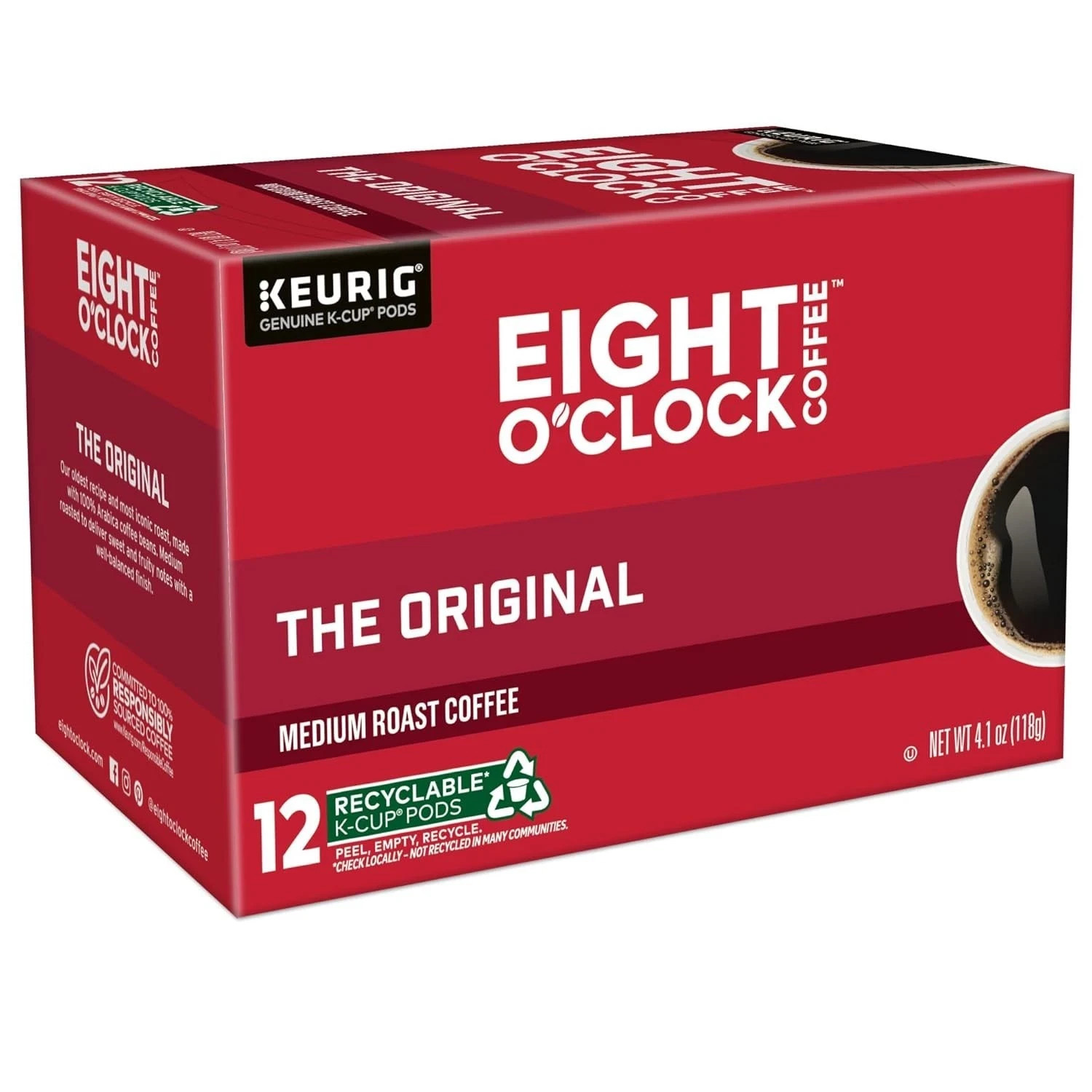 Eight O’Clock Coffee the Original, Single-Serve Keurig K-Cup Pods, Medium Roast