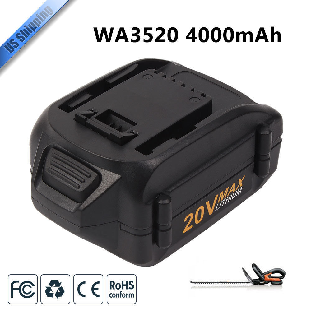 2pack For WORX 20V MAX Extend Lithium Battery 20 Volt WA3520 WA3525 WA3575 WG155